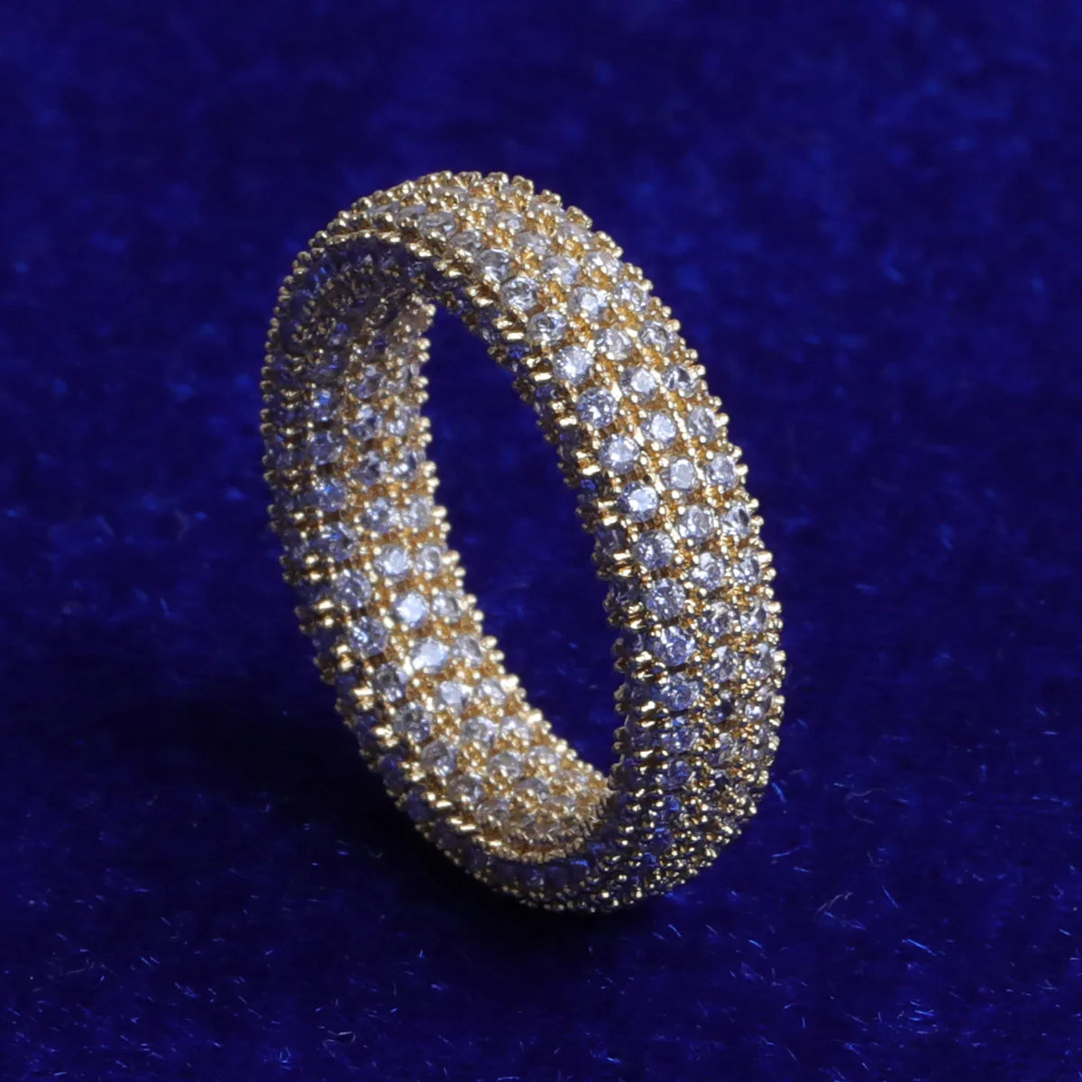 Mens Iced Out Ring, 1 Gold