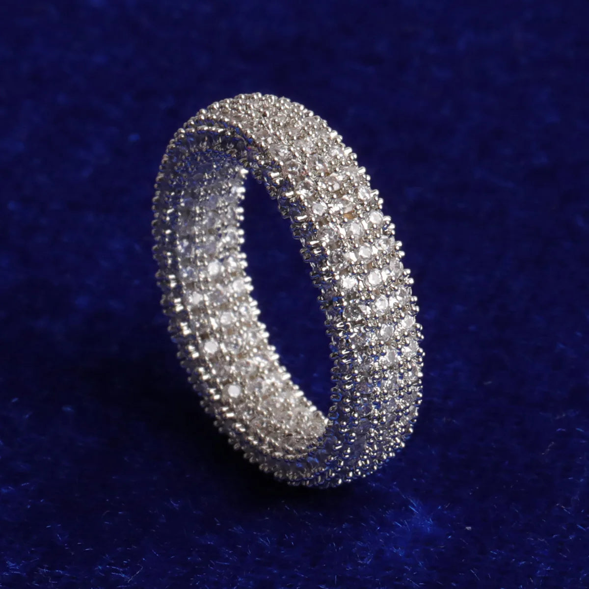 Mens Iced Out Ring, 1 Silver