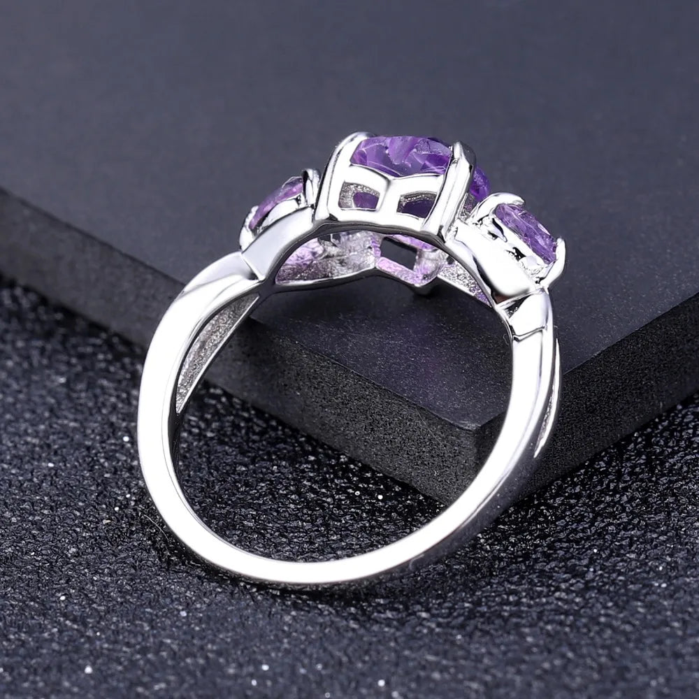 Sterling Silver February Birthstone Ring