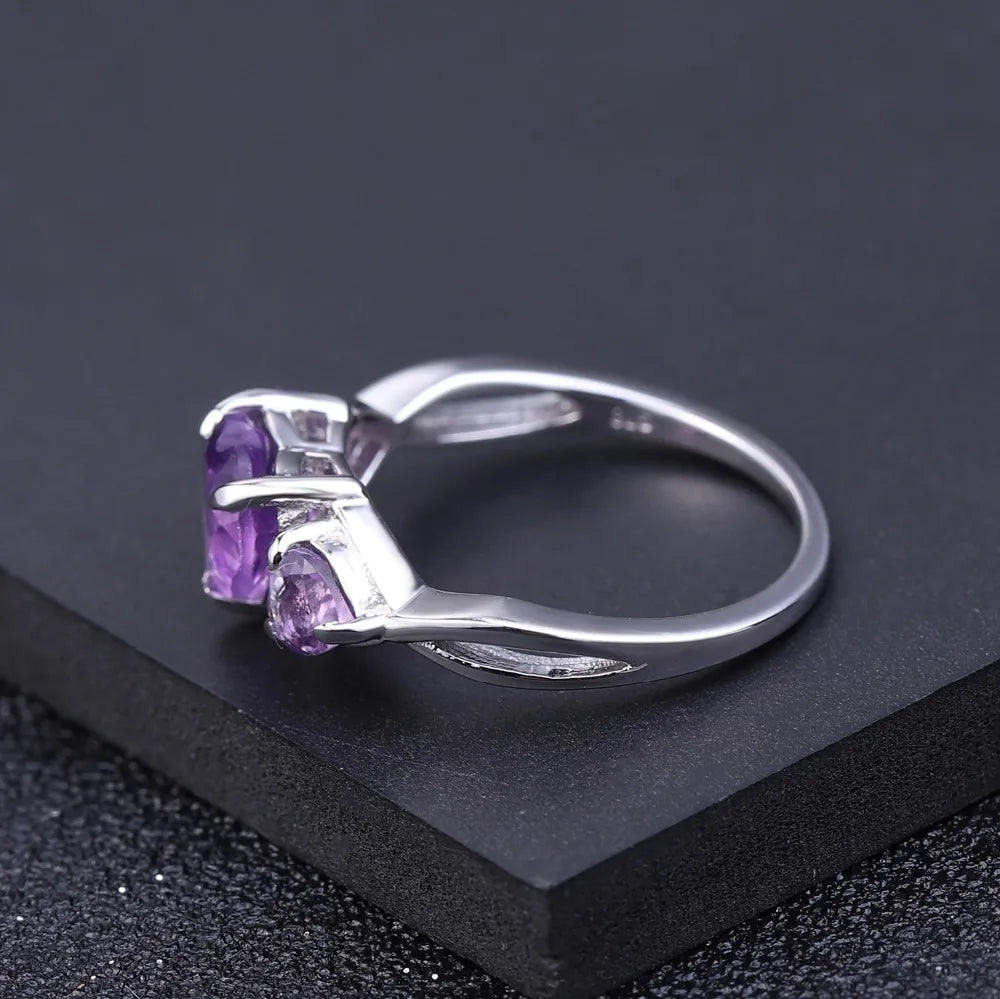 Sterling Silver February Birthstone Ring