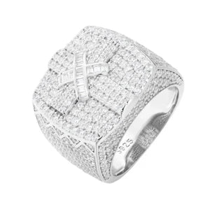 Full Iced Out Moissanite Cross Rings
