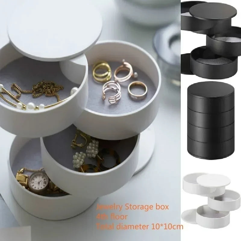 360 Degree Rotating Transparent Jewelry Box