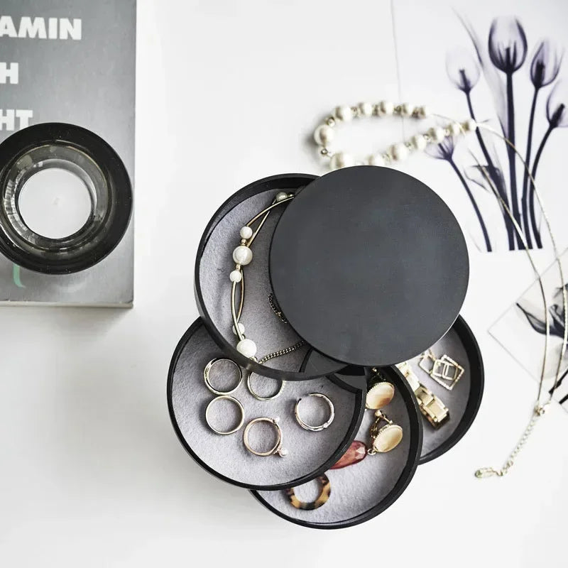 360 Degree Rotating Transparent Jewelry Box