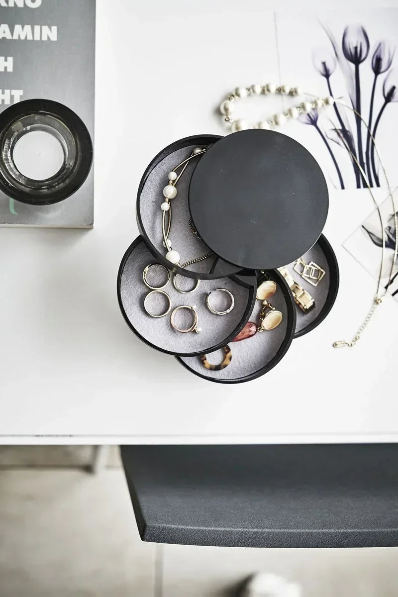 360 Degree Rotating Transparent Jewelry Box