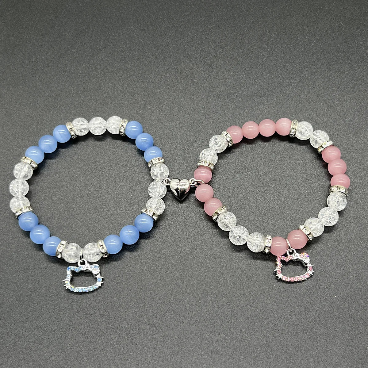 Bat Hello Cat Spider Couple Bracelets