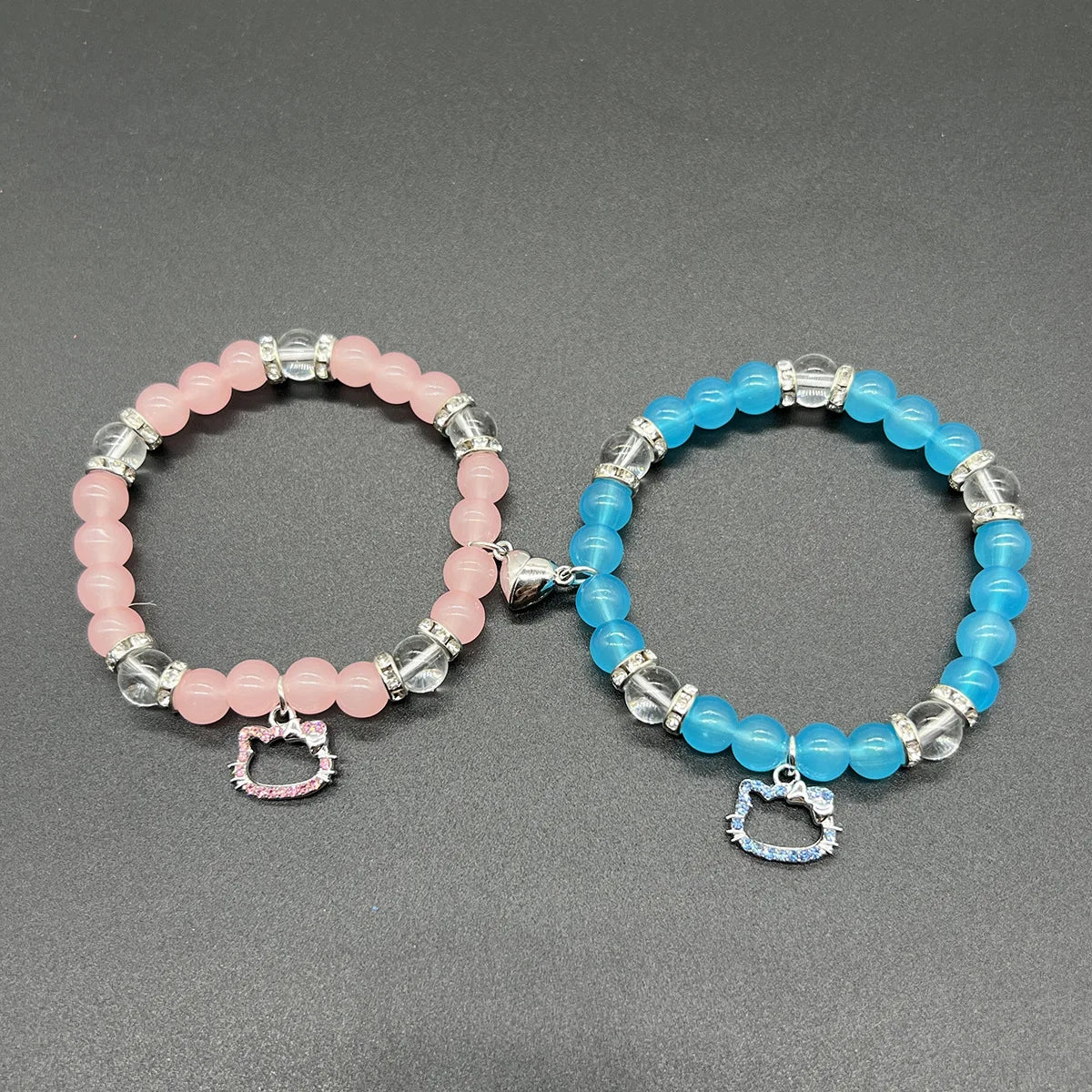 Bat Hello Cat Spider Couple Bracelets