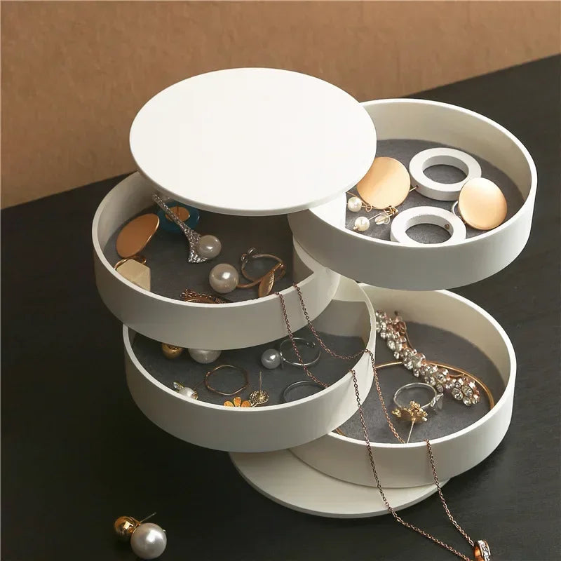 360 Degree Rotating Transparent Jewelry Box