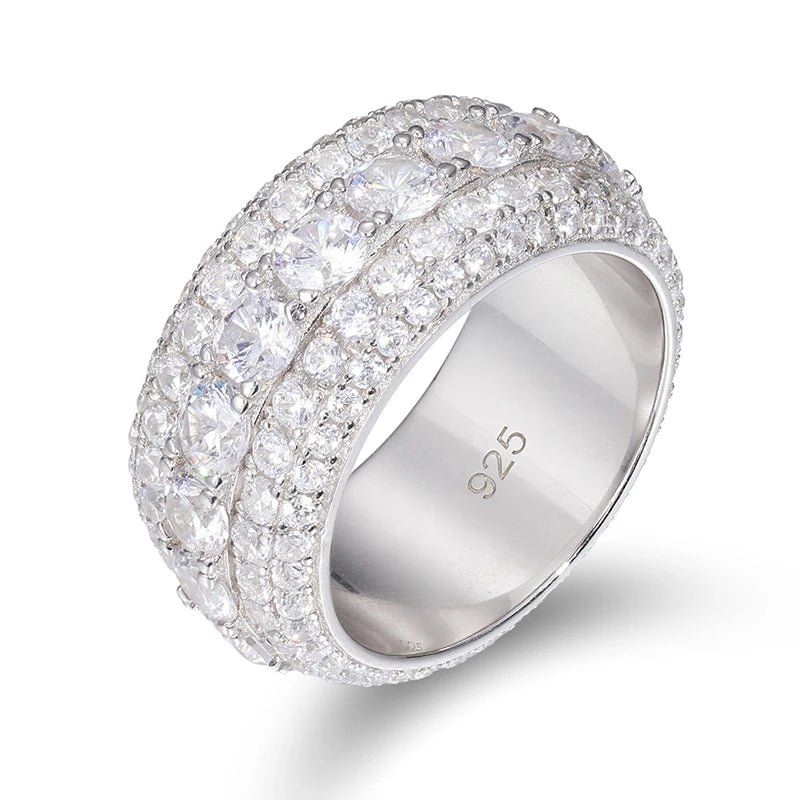 Full Iced Out Moissanite Cross Rings
