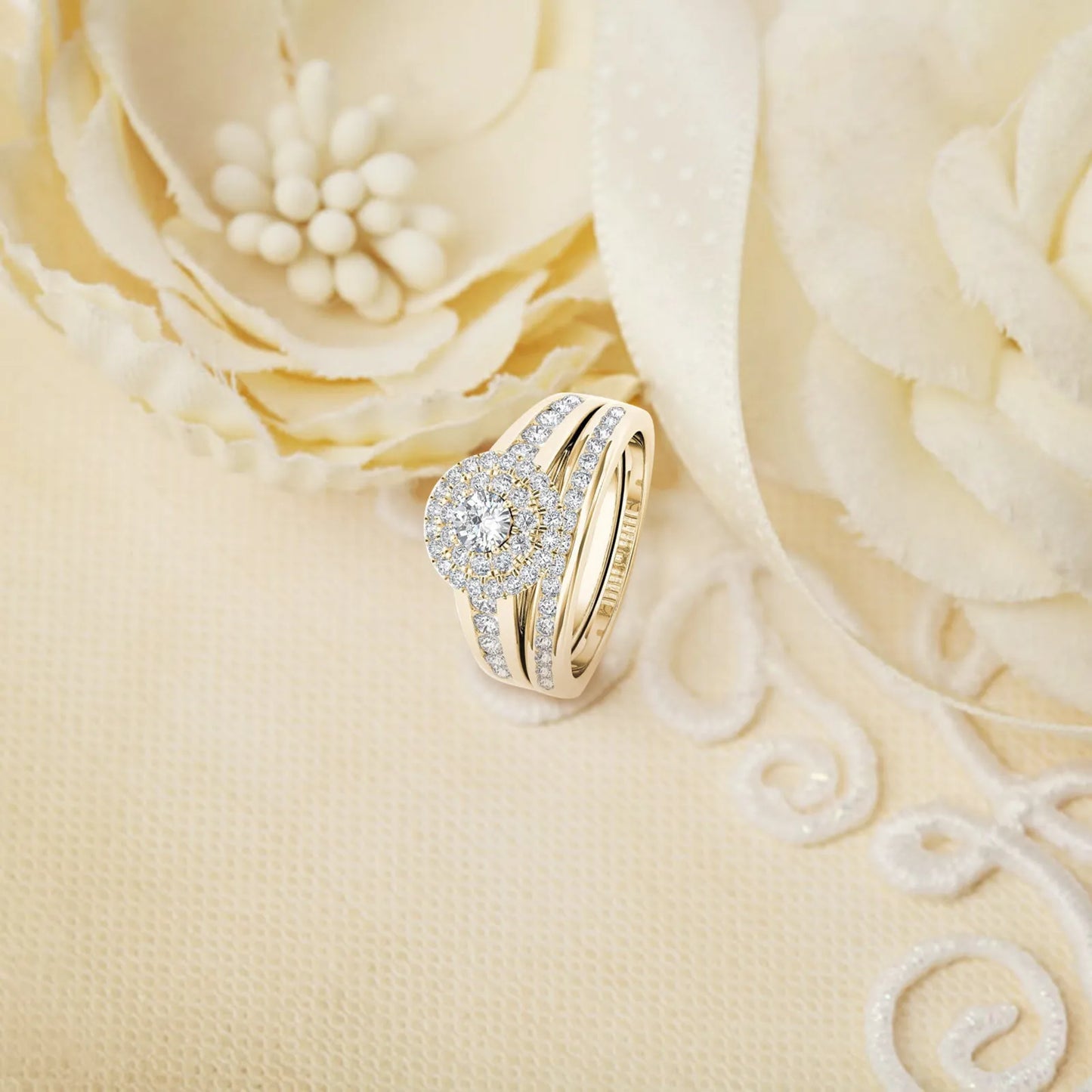 Zircon Inlaid Rings