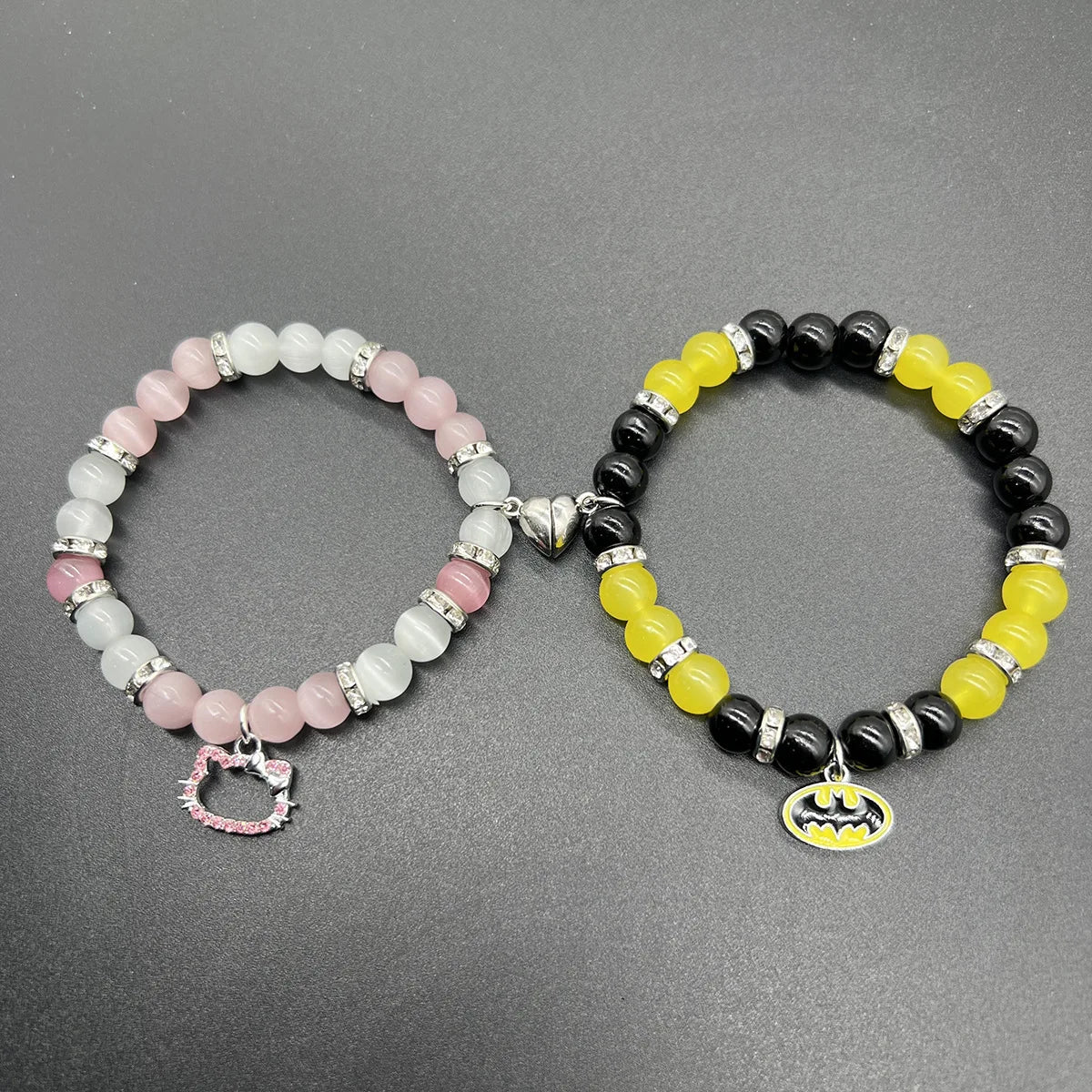 Bat Hello Cat Spider Couple Bracelets