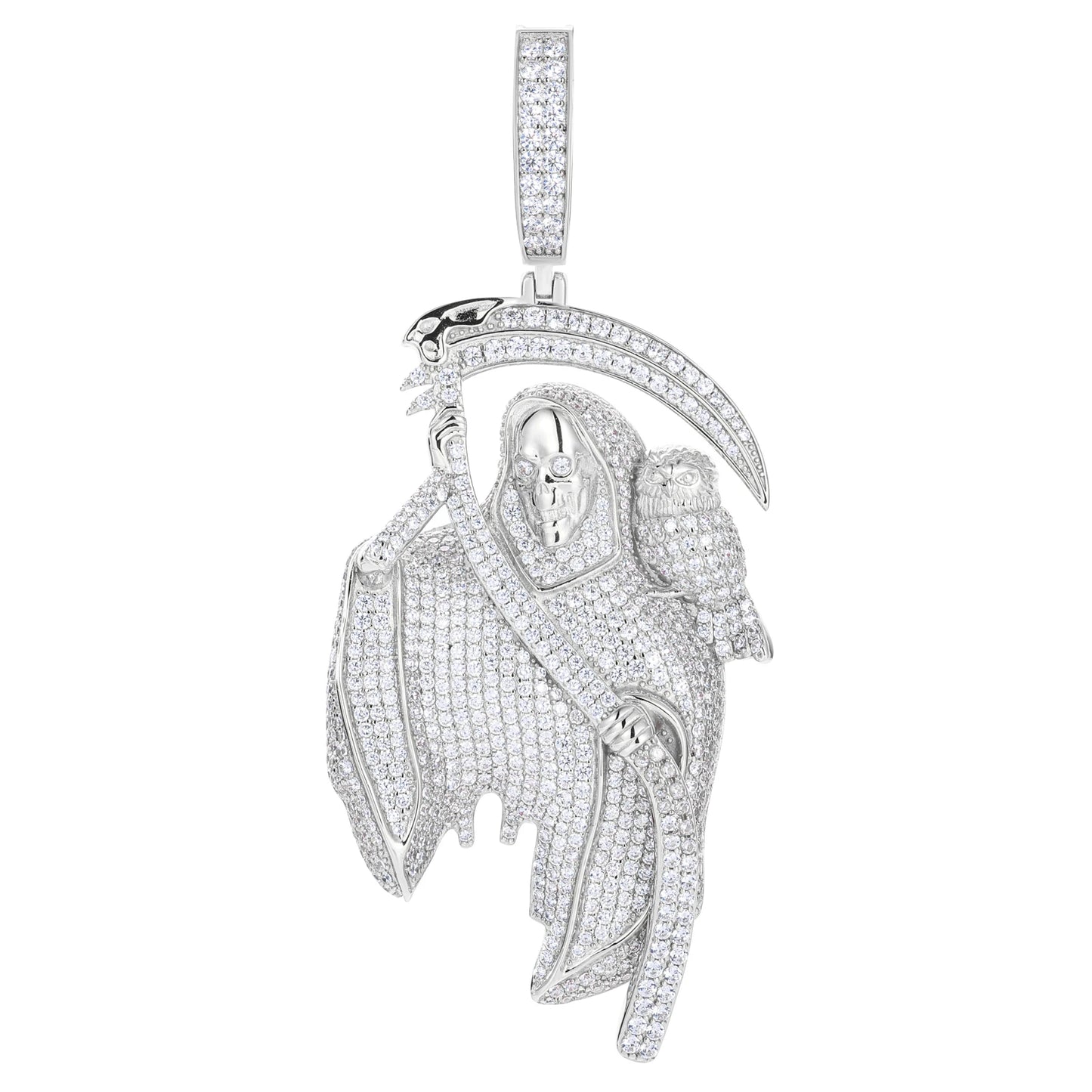 Moissanite Iced Out Reaper Pendant