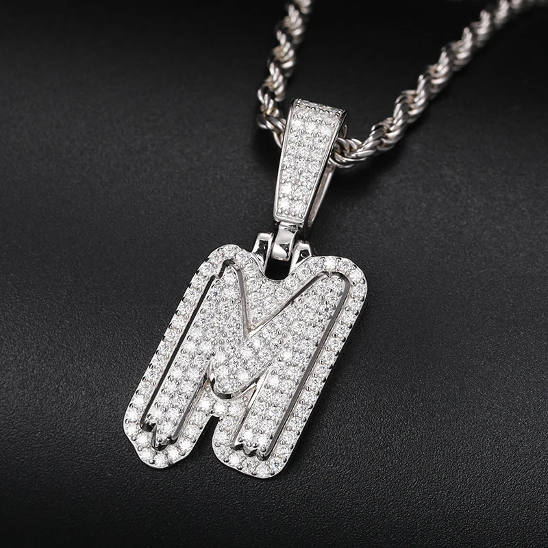 VVS1 Moissanite A-Z Letters Pendant