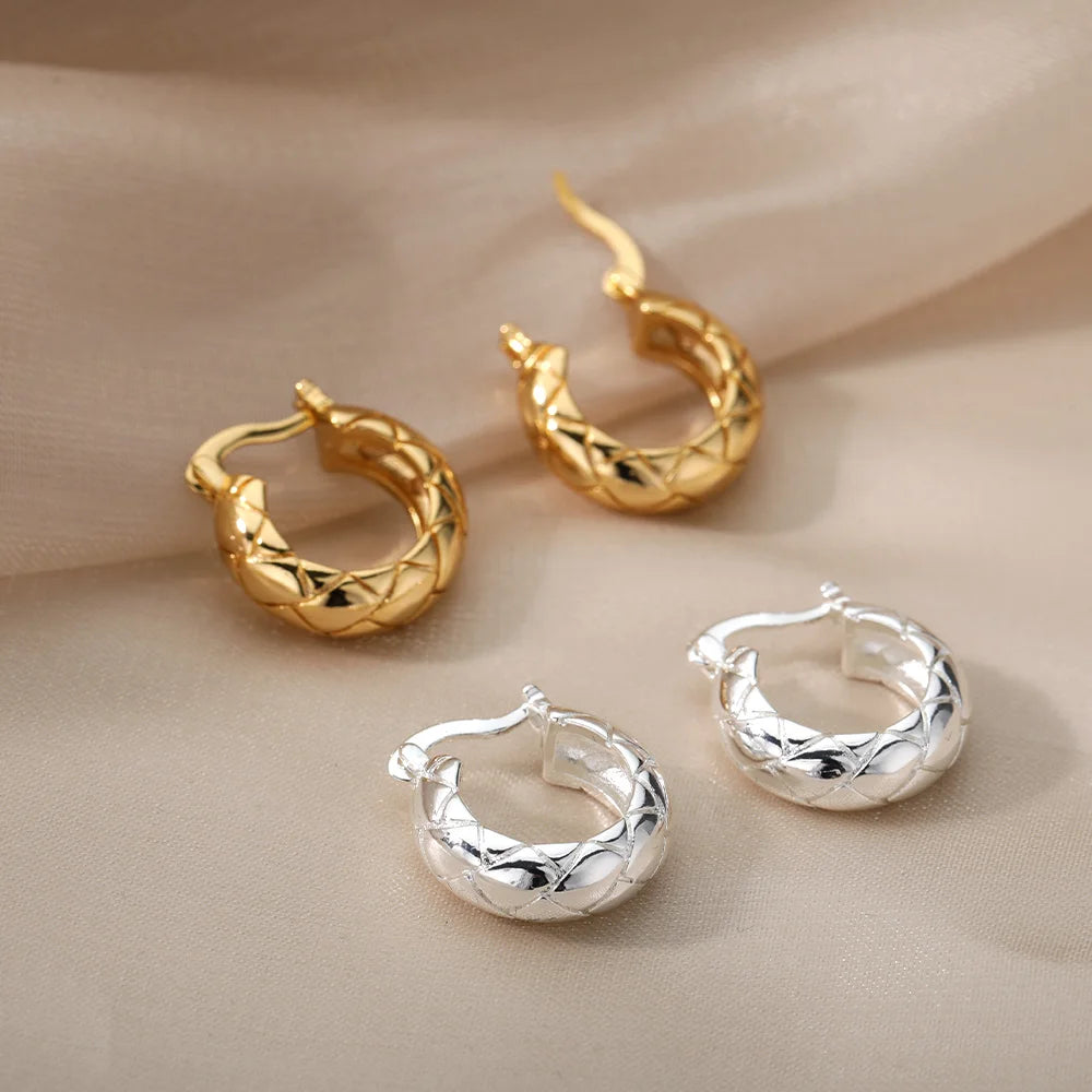 Round Earrings Stainless Steel