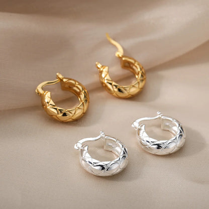 Round Earrings Stainless Steel