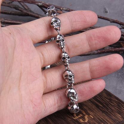Stainless steel new skull chain necklace