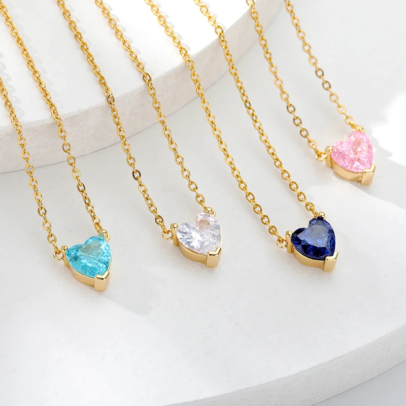 Crystal Heart Necklaces