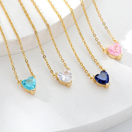 Crystal Heart Necklaces