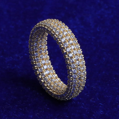 Mens Iced Out Ring, 1 Gold