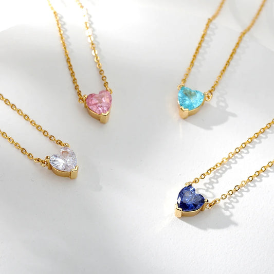 Crystal Heart Necklaces