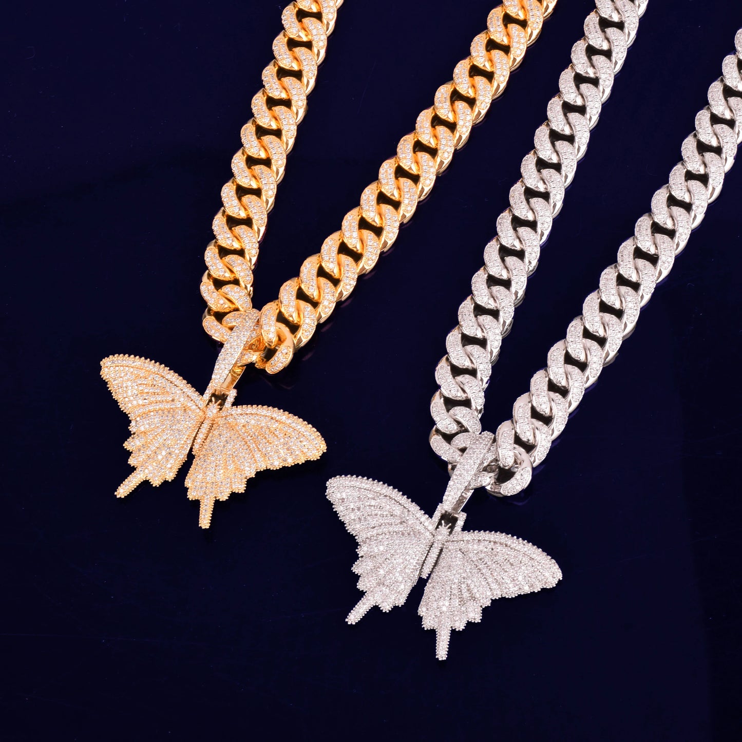 Iced Out Butterfly Pendant