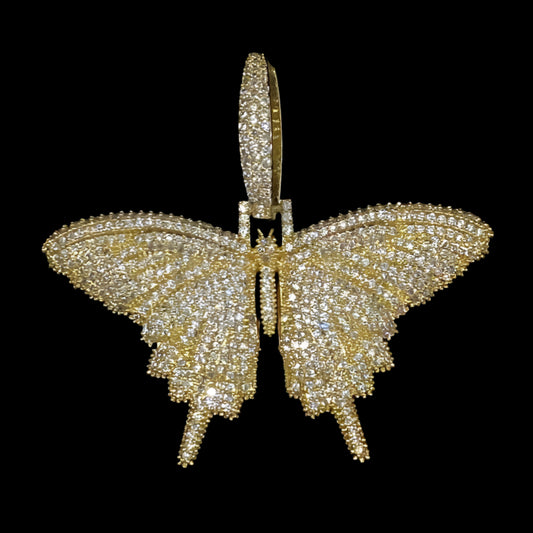 Iced Out Butterfly Pendant