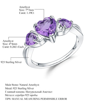Sterling Silver February Birthstone Ring