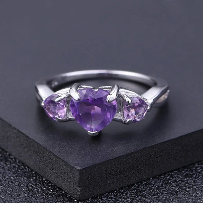 Sterling Silver February Birthstone Ring