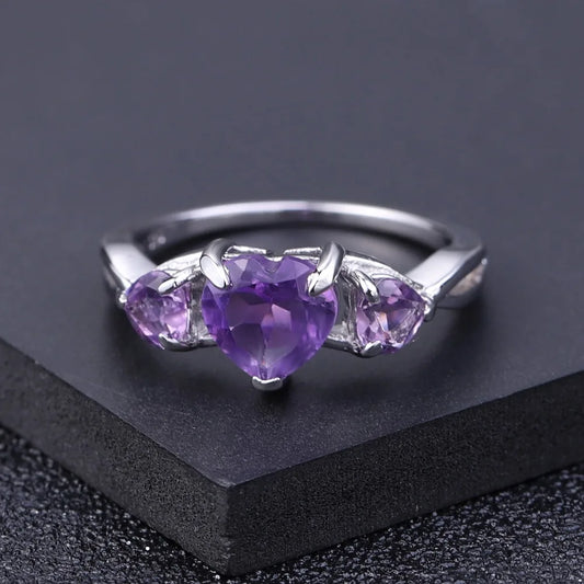 Sterling Silver February Birthstone Ring