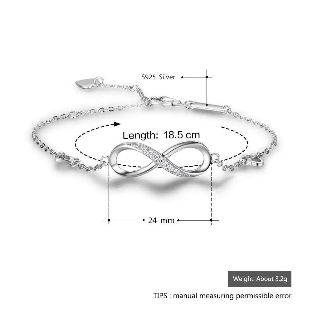 Sterling Silver Infinity Bracelet