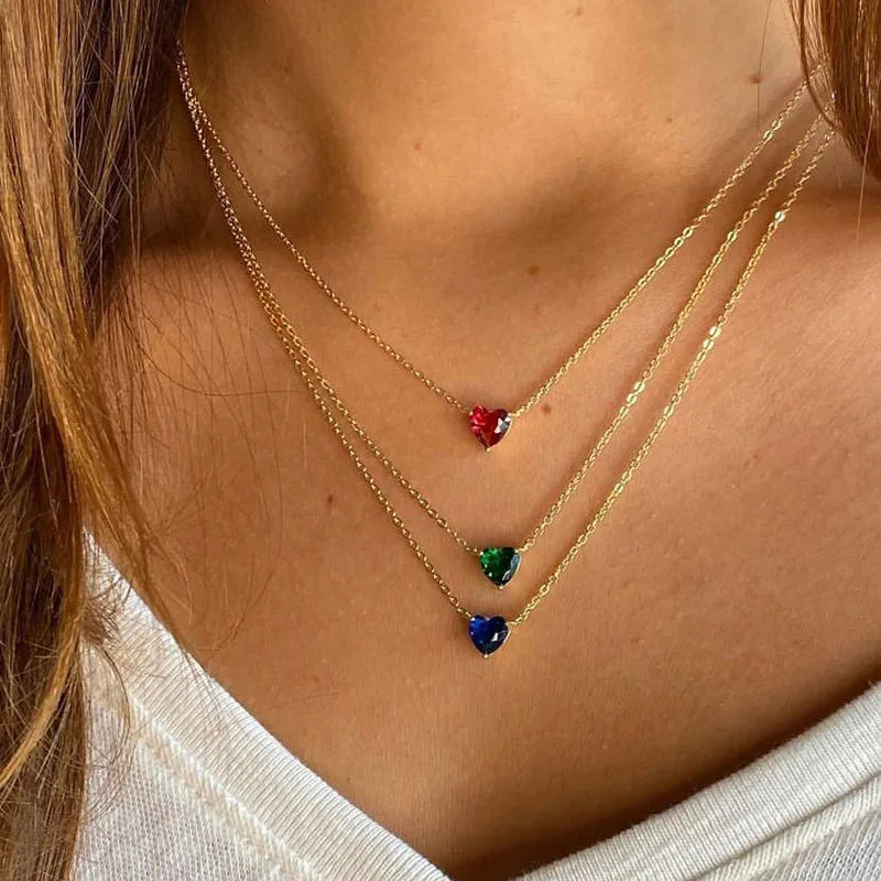 Crystal Heart Necklaces