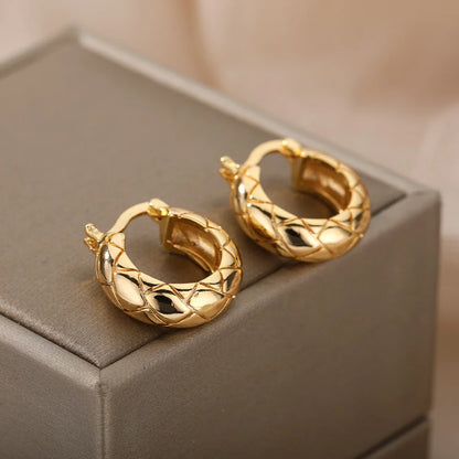 Round Earrings Stainless Steel