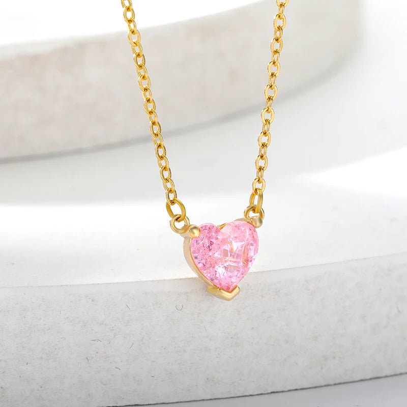 Crystal Heart Necklaces