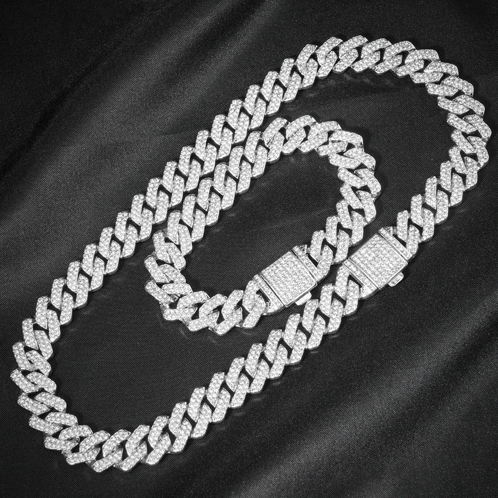 3-piece Cuban Chain Watch Set
