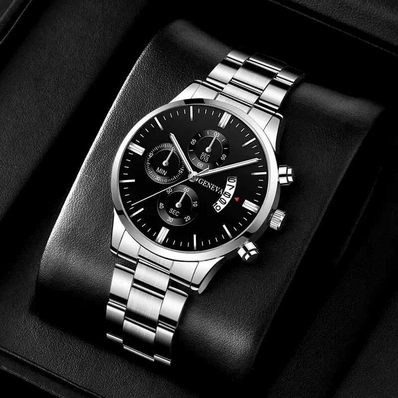 Luxury watch in watch display both