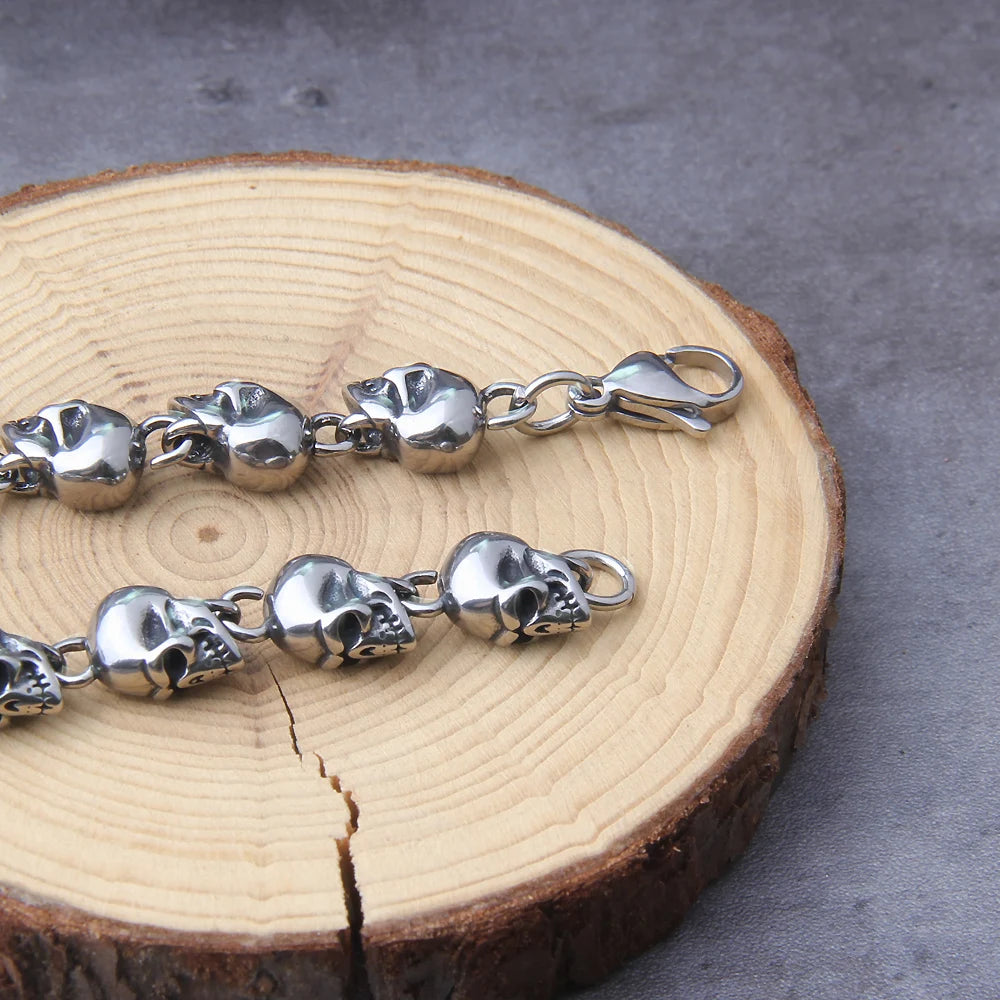 Stainless steel new skull chain necklace