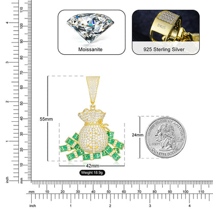 Dollar Money Bag Pendant Necklaces