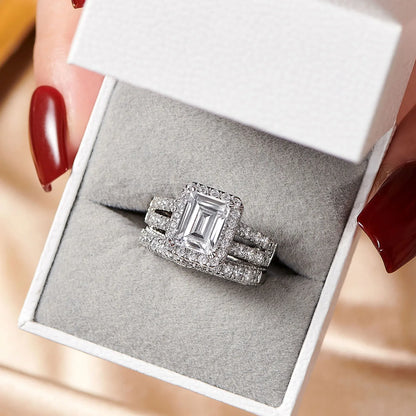 Sterling Silver Wedding Engagement Rings