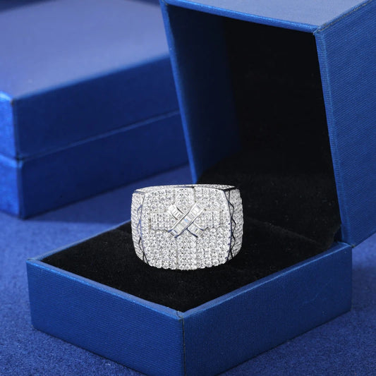 Full Iced Out Moissanite Cross Rings