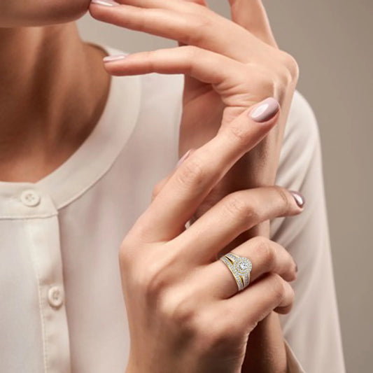 Zircon Inlaid Rings