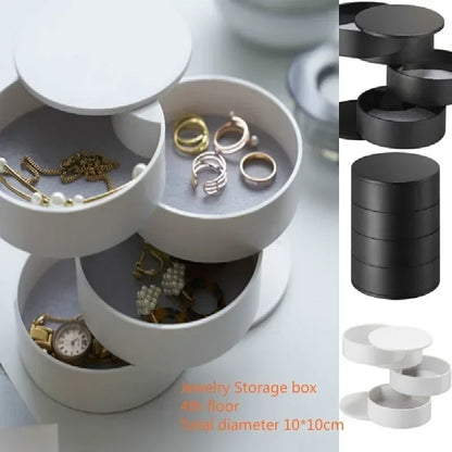 360 Degree Rotating Transparent Jewelry Box