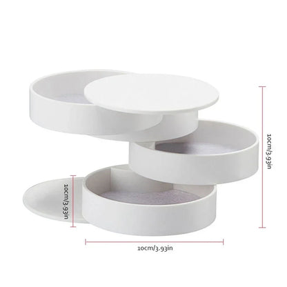 360 Degree Rotating Transparent Jewelry Box