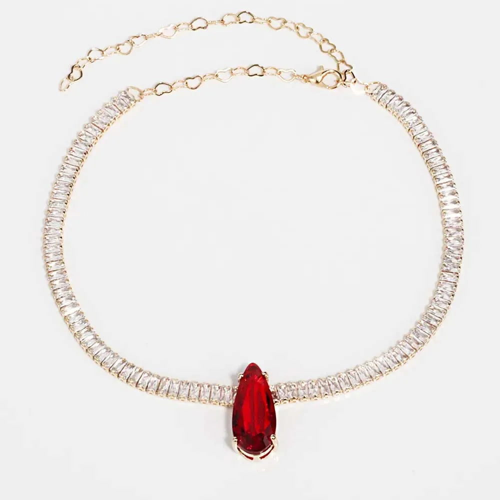 Zirconia Drop Necklace