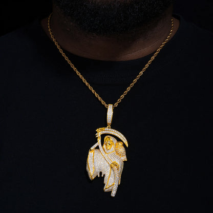 Moissanite Iced Out Reaper Pendant