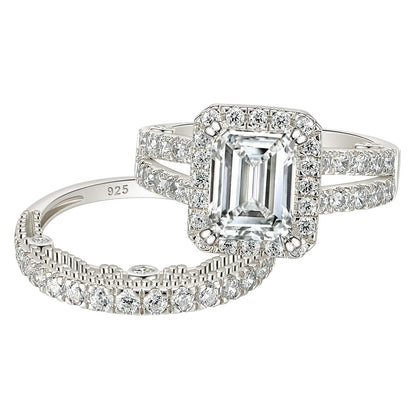 Sterling Silver Wedding Engagement Rings