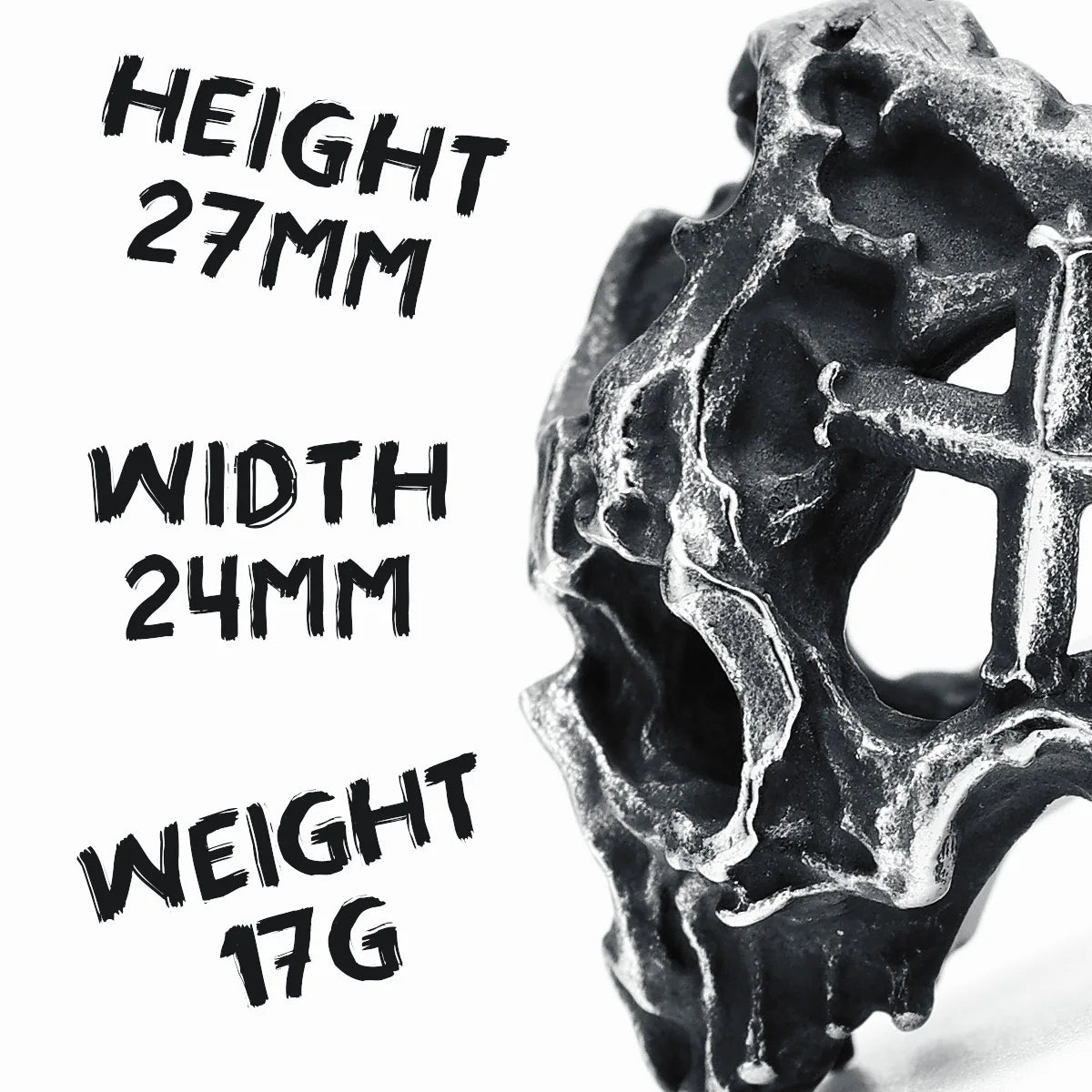 Hollow Skull Ring side description