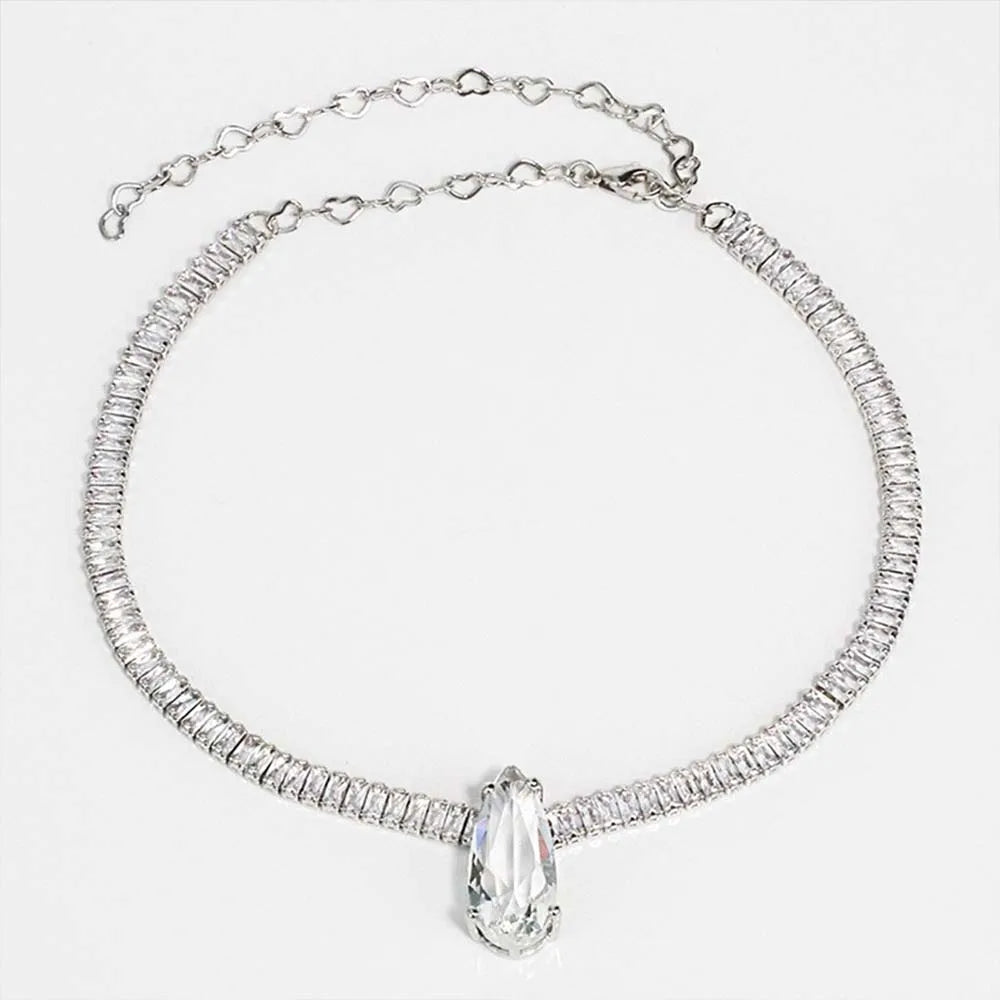 Zirconia Drop Necklace