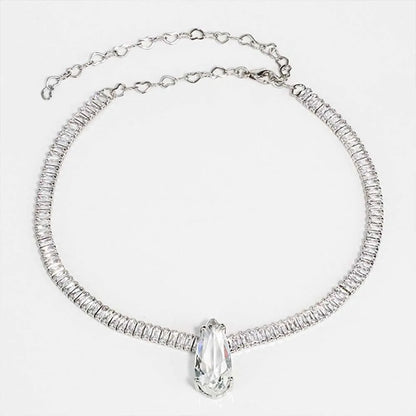 Zirconia Drop Necklace