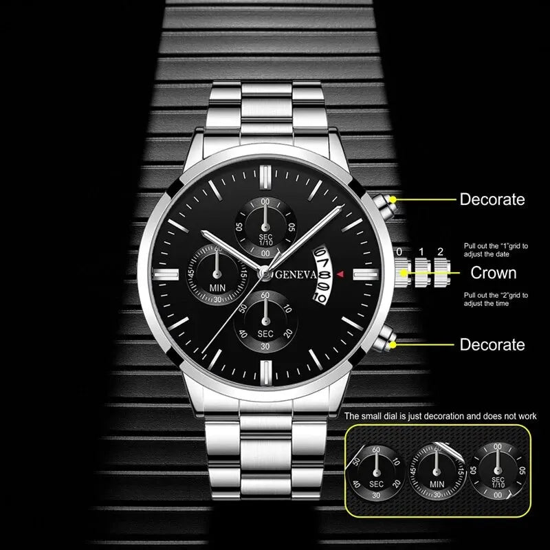Luxury watch description front face