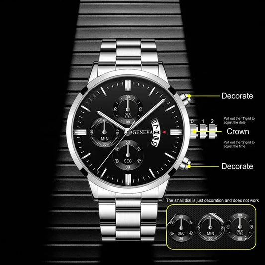 Luxury watch description front face