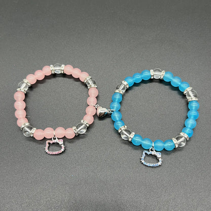 Bat Hello Cat Spider Couple Bracelets